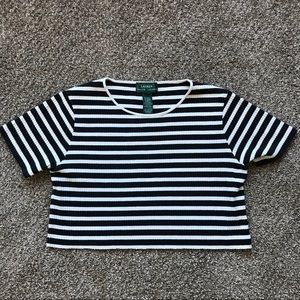 Ralph Lauren Crop Top - Black & White